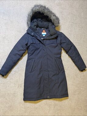 Women’s Colombia long insulated down omniheat winter coat